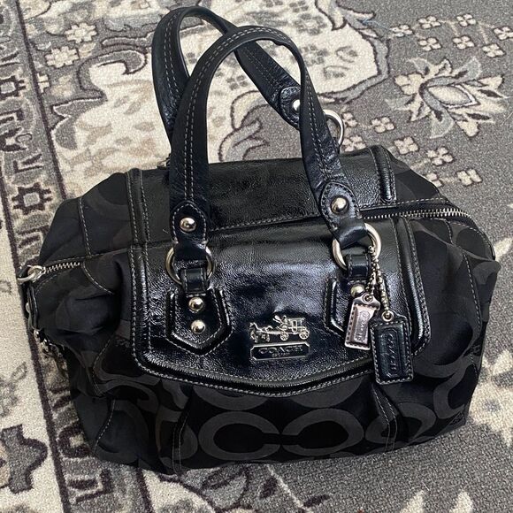 Coach madison audrey purse - Gem Coach Madison Op Art Sateen Audrey Shoulder Bag Purse